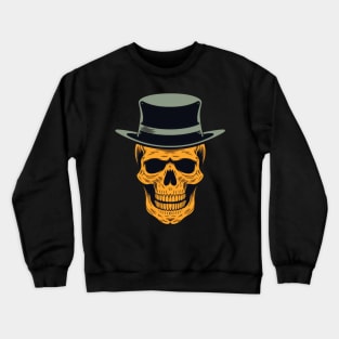 Skull with Hat Crewneck Sweatshirt